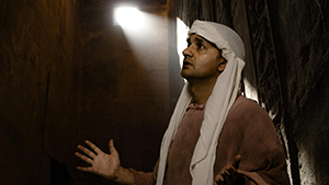 Actor Rob O’Shea playing the role of Joseph