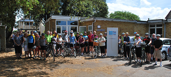 Some of the cyclists and walkers on our 2015 fund-raising event