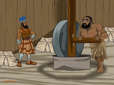 Samson in prison by Bible Pathway Adventures