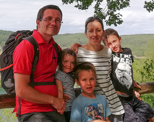 Wieslaw and his family in Poland